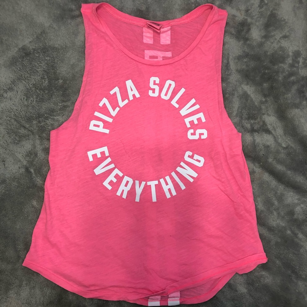 VS PINK logo tank top